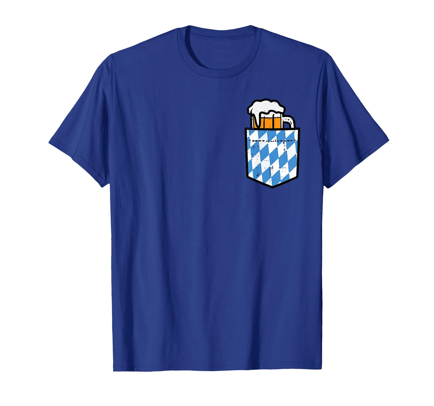 Oktoberfest Bavaria Flag Pocket Fun German Costume Men Women T-Shirt