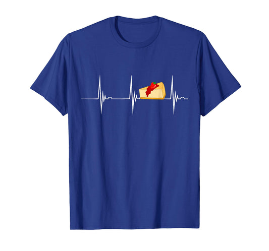 Cheesecake Heartbeat ECG Pulse Cheese Cake Cake T-Shirt
