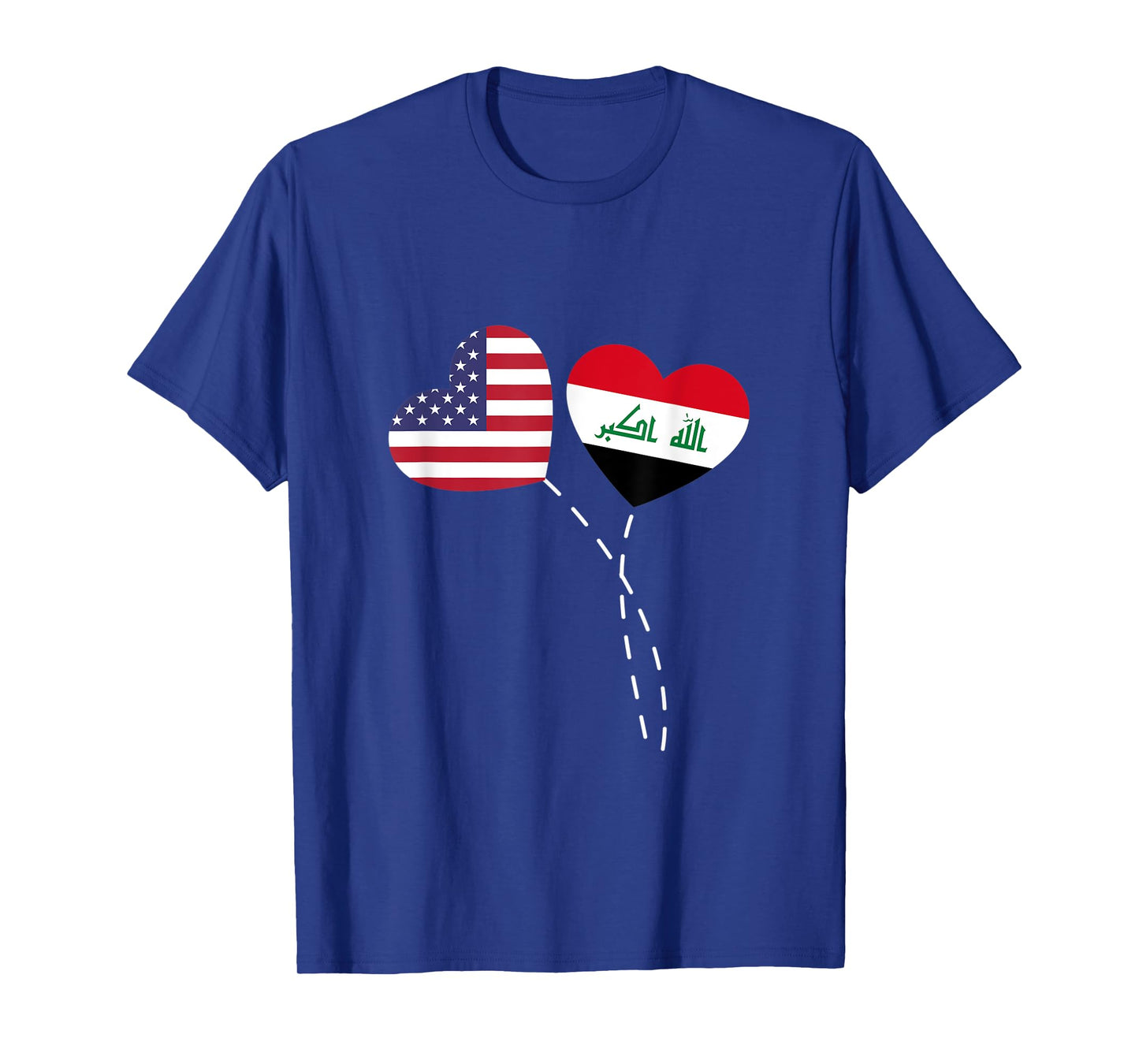 Loving USA Iraq Flag Heart Iraqi Americans Love T-Shirt