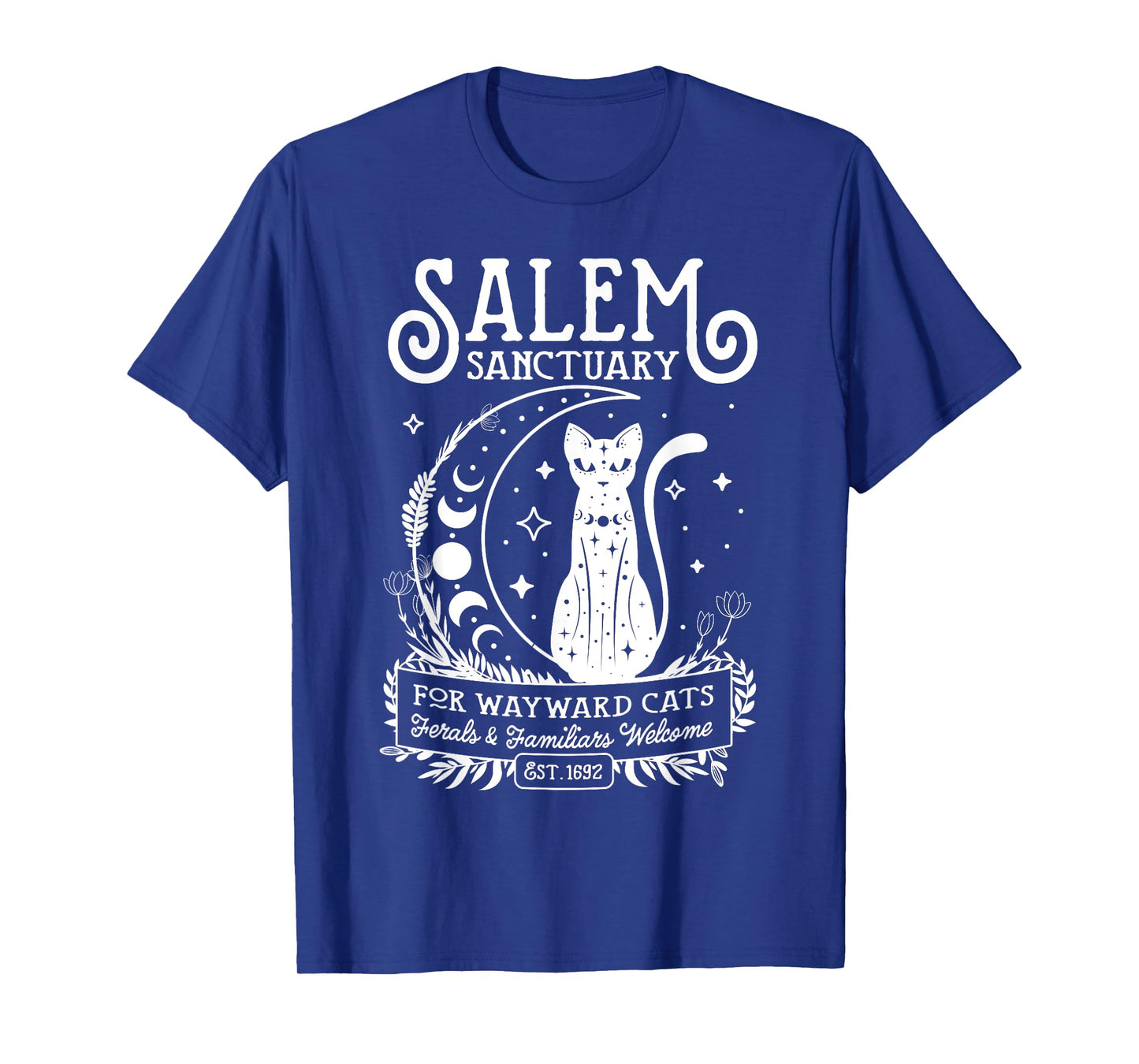 Funny Witch Salem Home For Wayward Black Cats 1692 Halloween T-Shirt