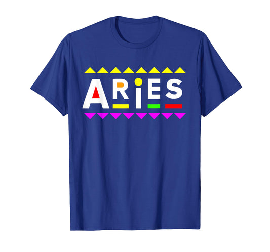 Aries Zodiac Design 90s Style T-Shirt