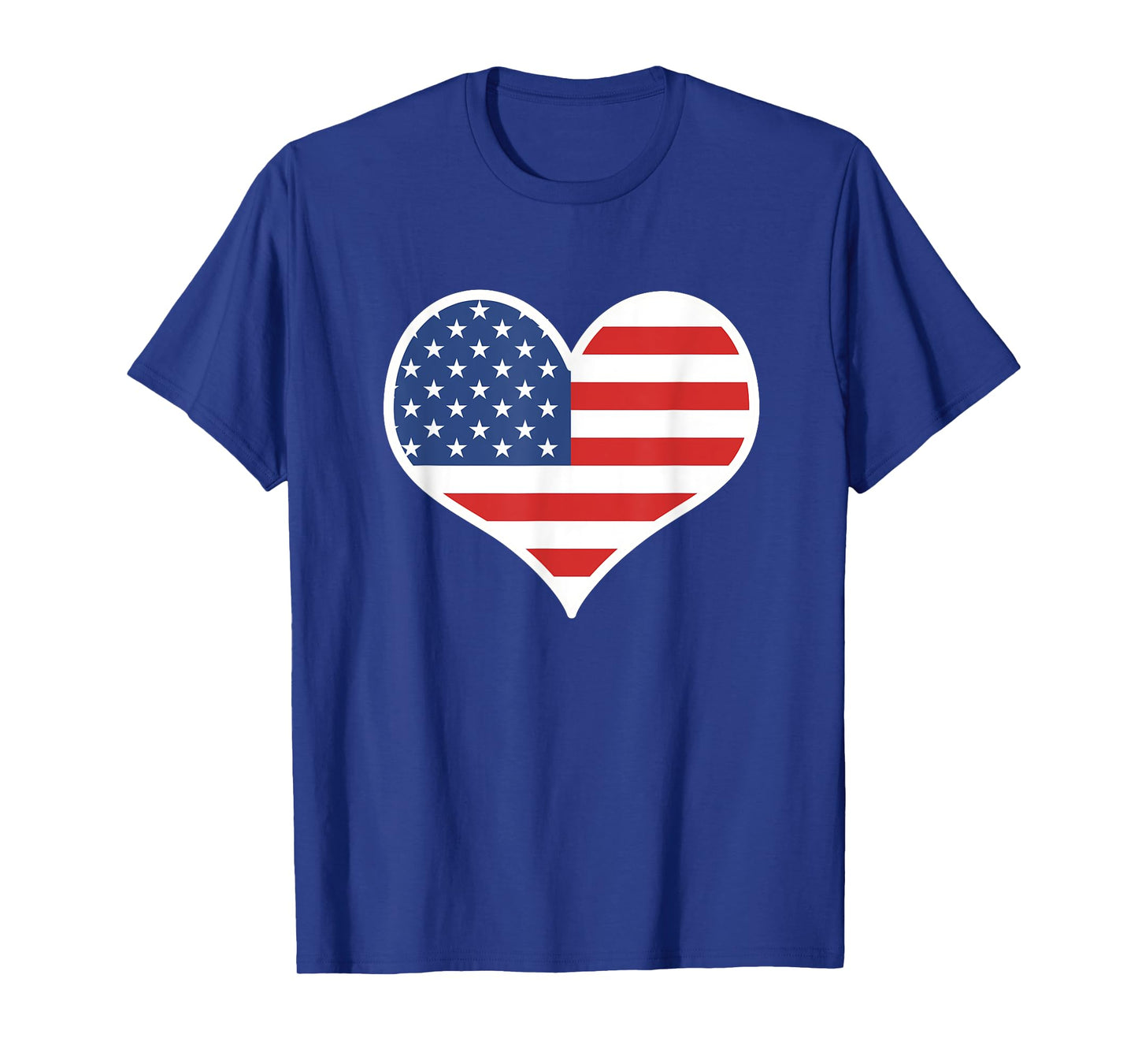 American Flag Heart Shirt - July 4th TShirt I Love USA T-Shirt for Women Kids Men