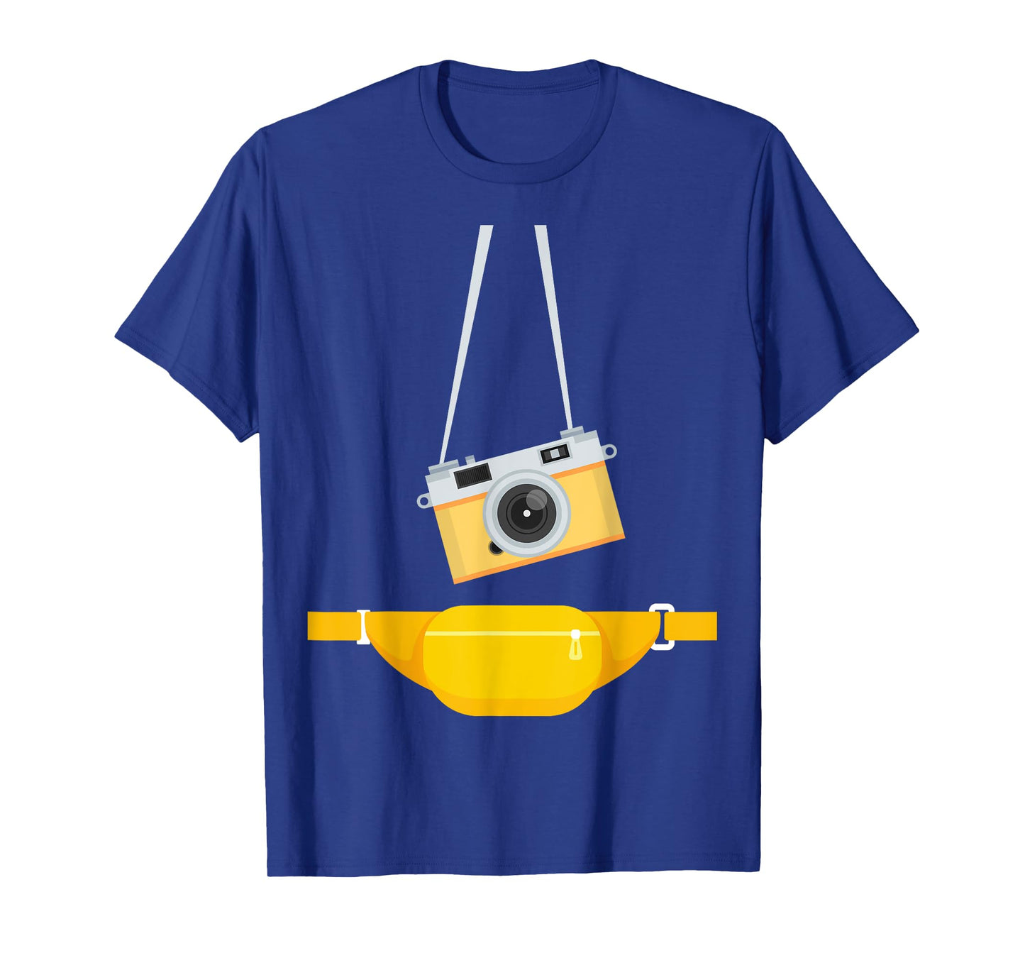 Fake Tourist Photographer Strap Hanging Camera & Bum Bag T-Shirt