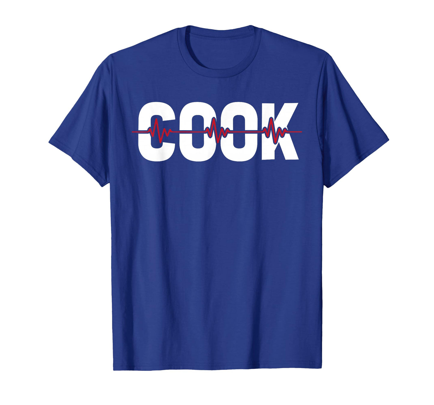 Cooking Cook Chef Culinary Gastronomy - Line Ekg Heartbeat T-Shirt