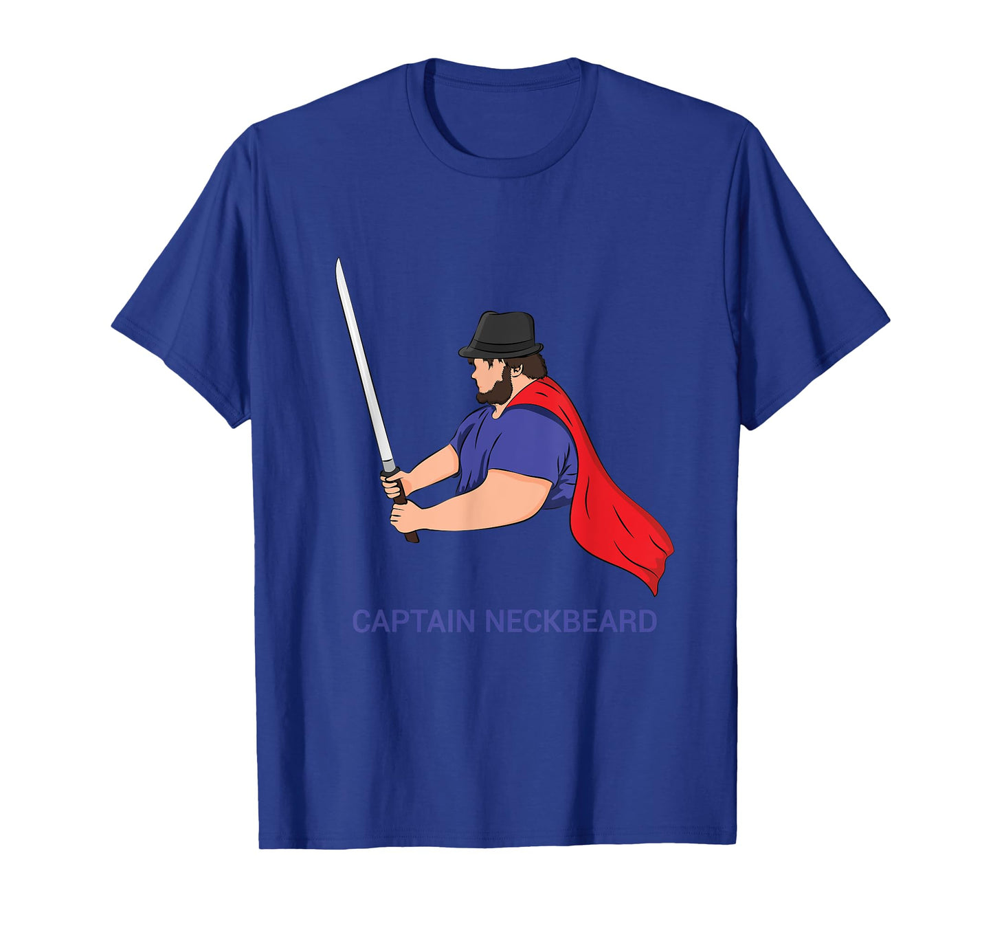 Captain Neckbeard Fedora M'lady Katana Waifu Dank Meme Sire T-Shirt
