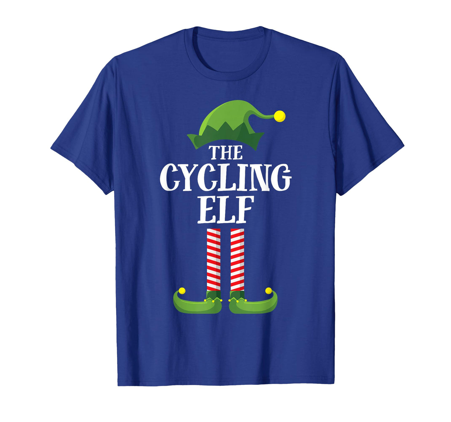 Cycling Elf Matching Family Group Christmas Party Pyjamas T-Shirt