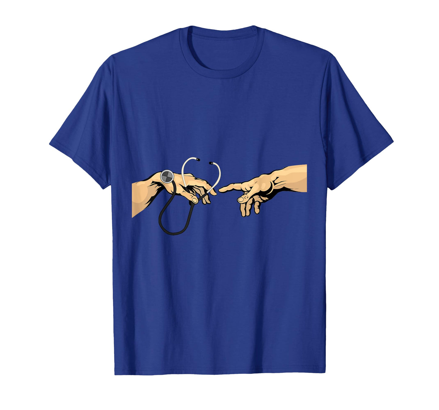 Creation of Adam Michelangelo Doctor Hospital stethoscope T-Shirt