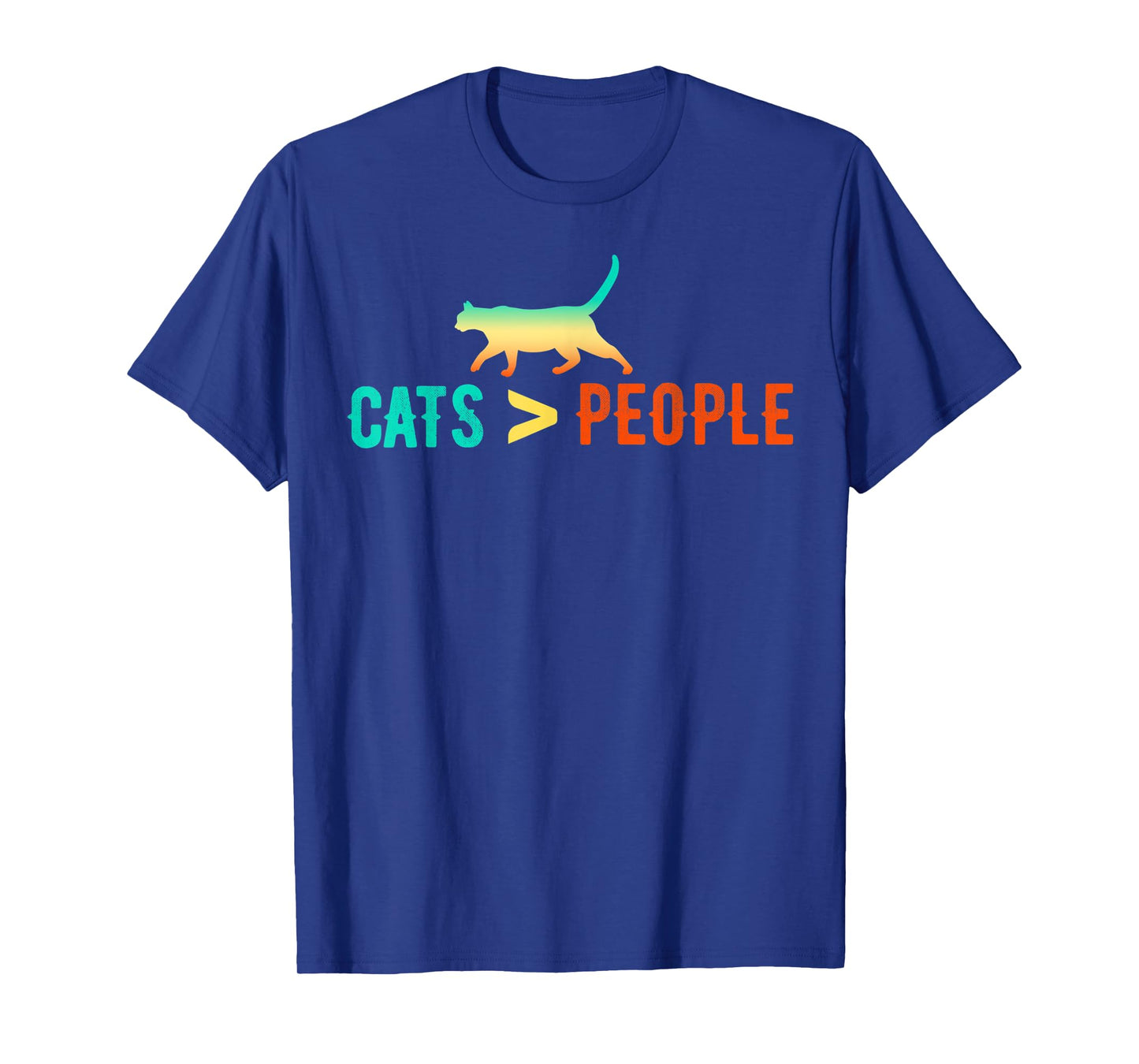 Cats are Greater or Better than People Introvert Design T-Shirt