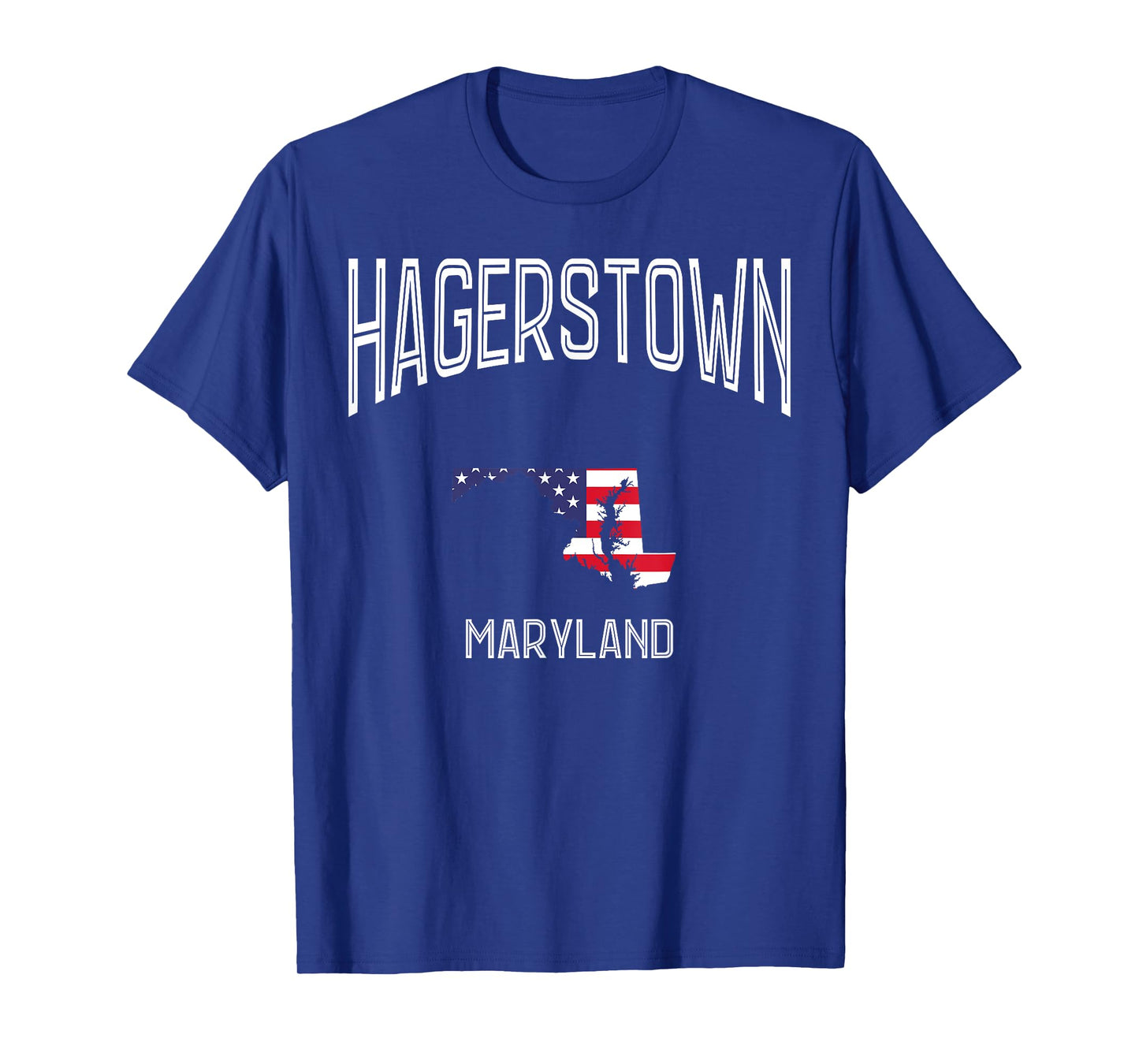 Hagerstown Maryland MD Throwback Vintage USA Flag T-Shirt