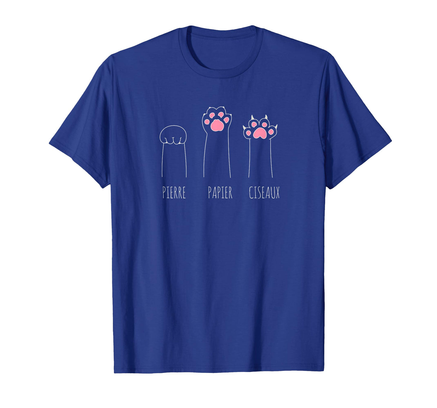 Rock Paper Scissors Cat Paws and Mittens in French T-Shirt