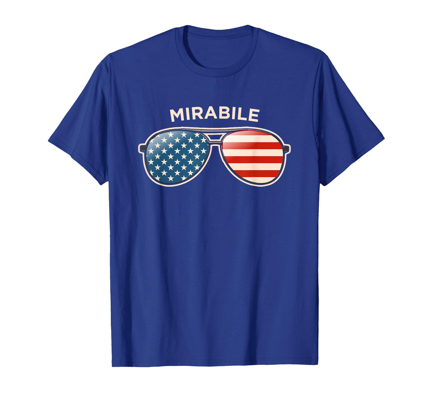 Mirabile, MO Vintage US Flag Sunglasses T-Shirt