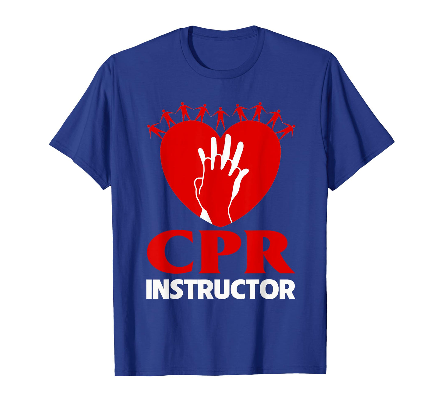 CPR Instructor Teacher First Aid Aed Trainer Red Heart Men Women T-Shirt