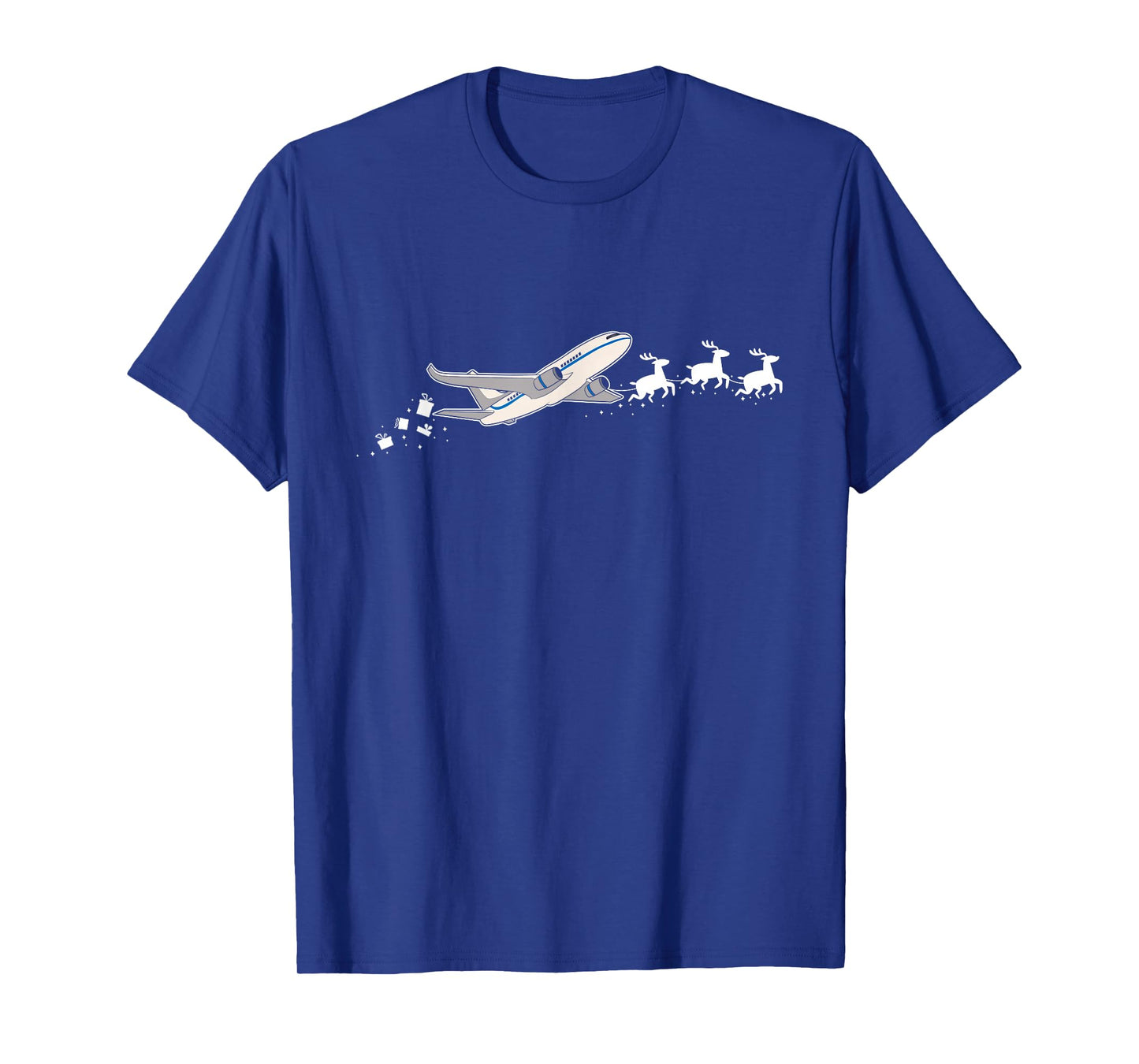 Airplane Santa Christmas Sleigh - Funny Airplane Xmas T-Shirt