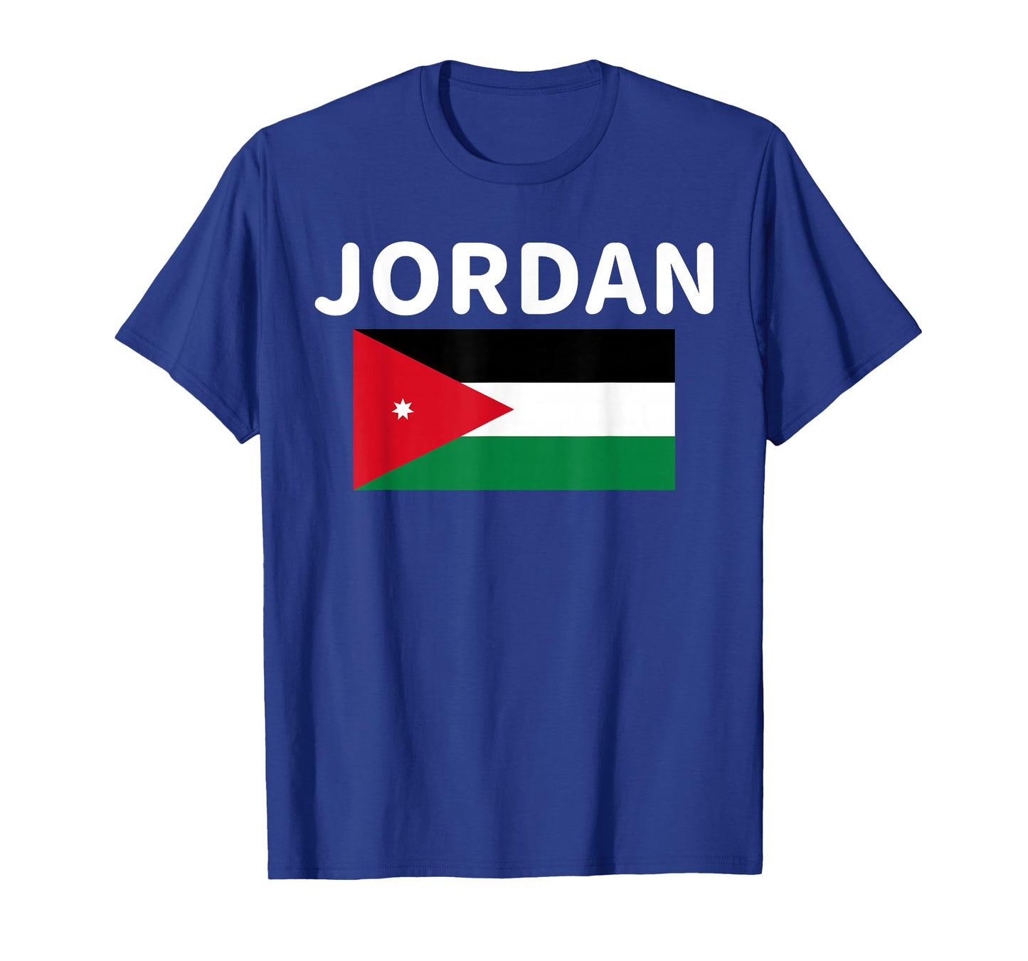 Jordan, Jordanian Country Flag Print T-Shirt
