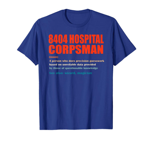 8404 Hospital Corpsman Vintage Definition Wizard Magician T-Shirt