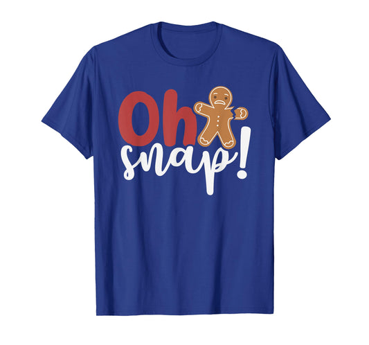Oh Snap Christmas Ginger Bread Man Broken Arm T-Shirt