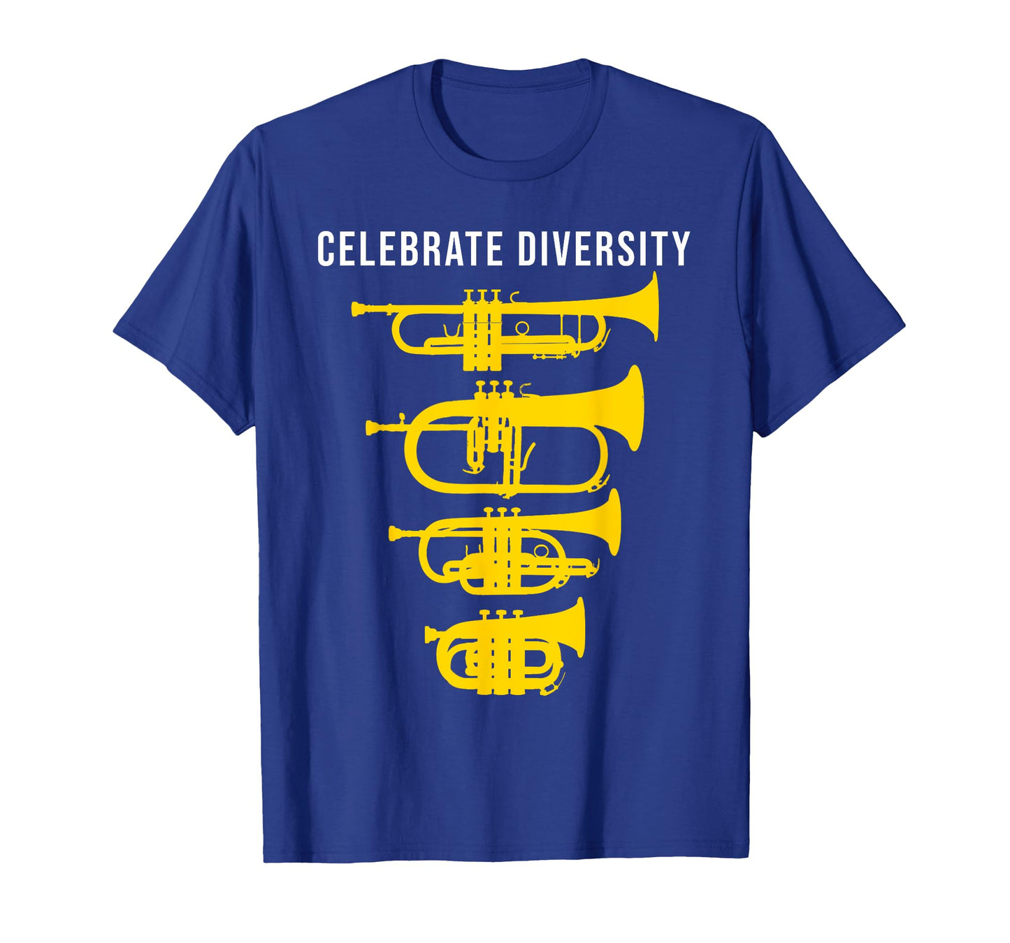 Funny Trumpet T-Shirt Celebrate diversity, Cornet Flugelhorn T-Shirt
