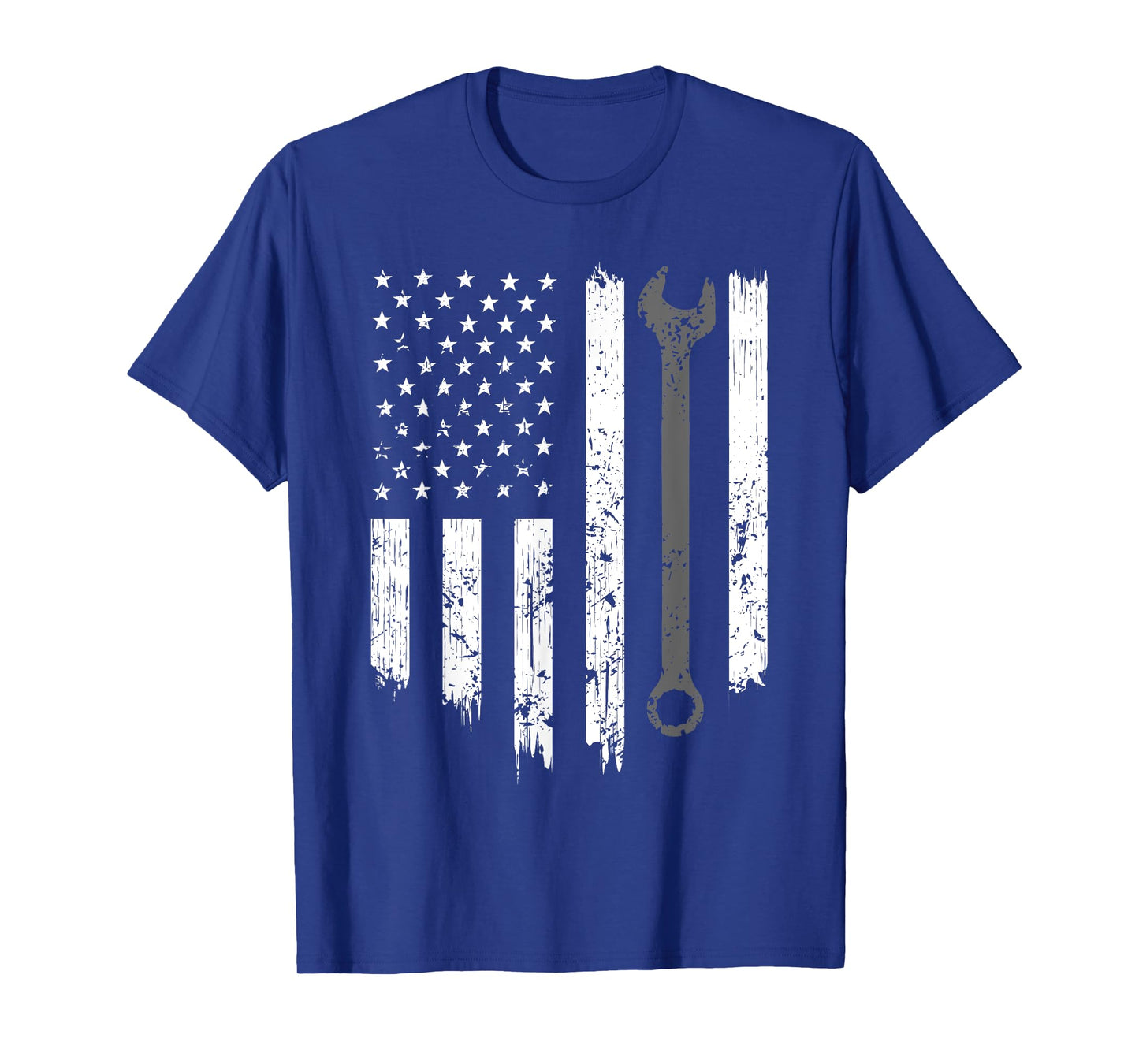 Funny Vintage Mechanic Distressed American Flag Gift For Men T-Shirt