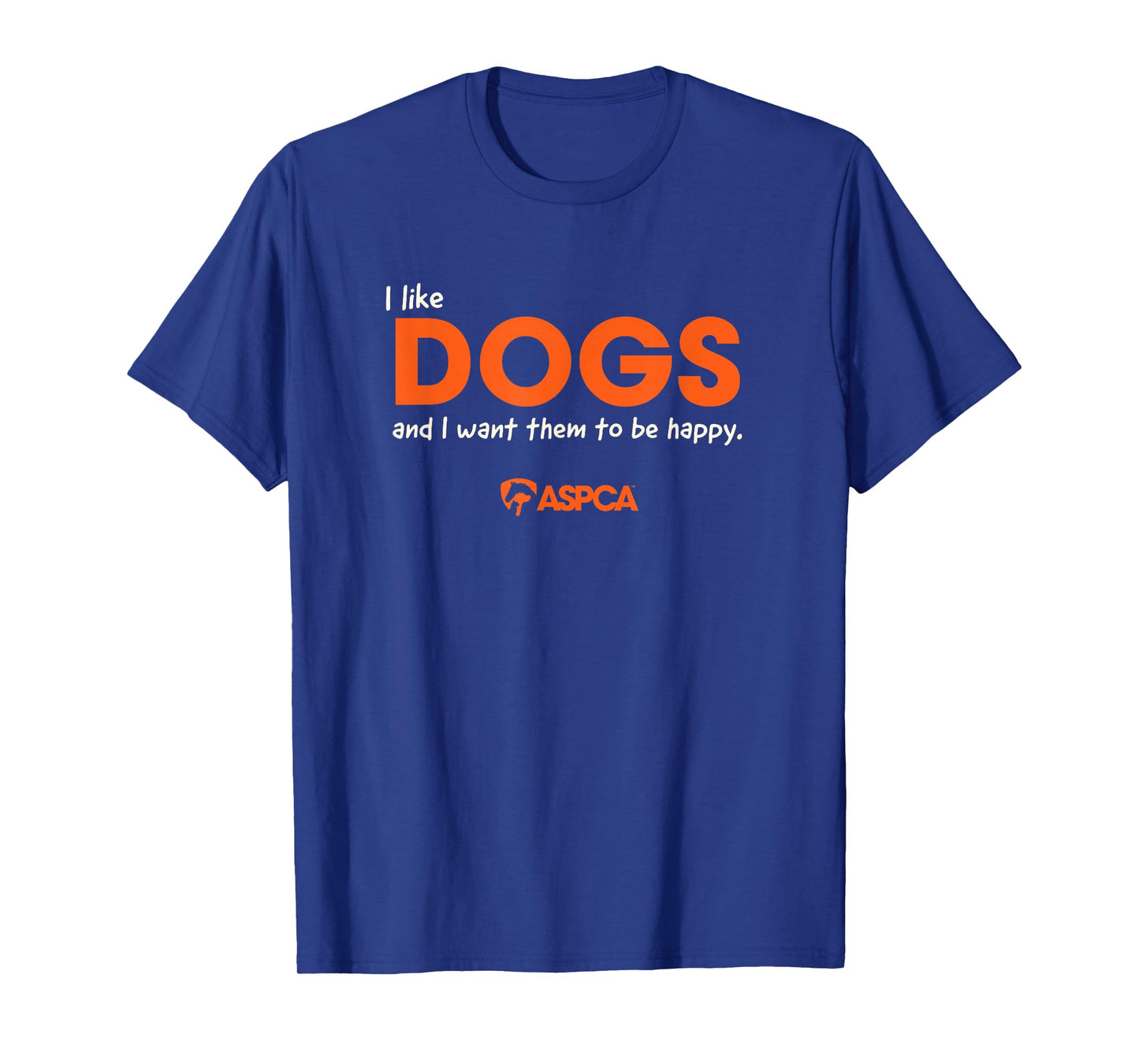 ASPCA I Like Dogs Unisex Adults Black Cotton 100% Classic Fit Crew Neck Short Sleeve T-Shirt