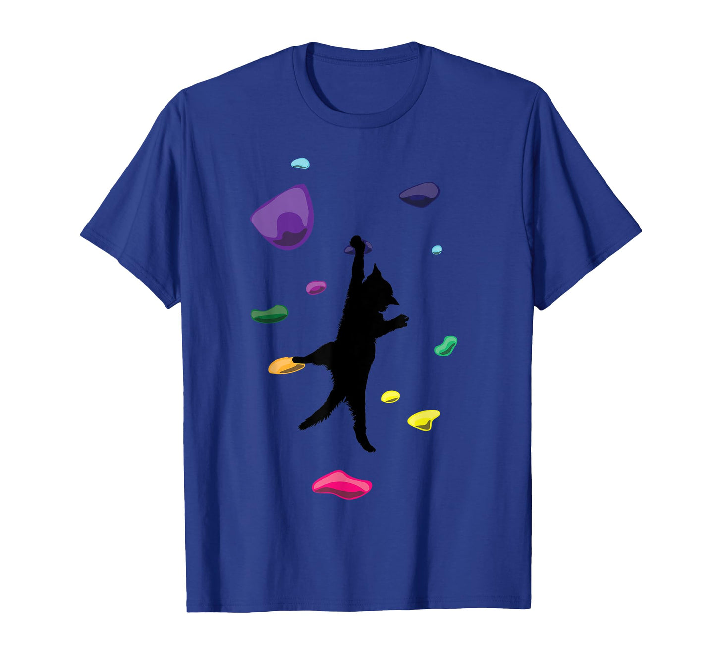 Cat Rock Climbing Art For Men Women Kid Carabiner Bouldering T-Shirt