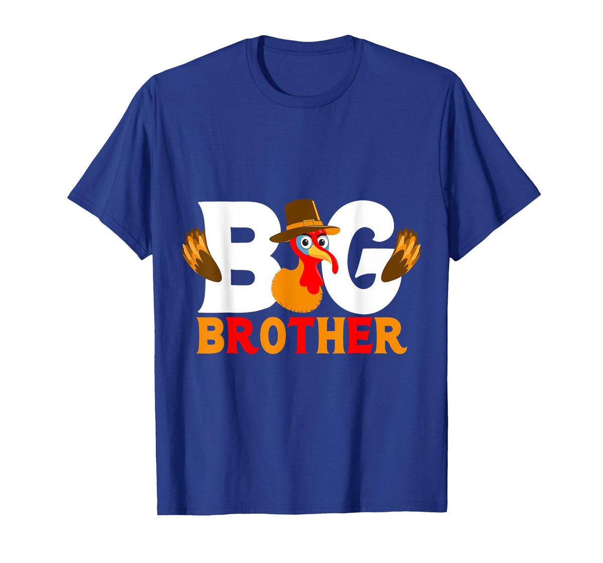 Big Brother Thanksgiving Baby Cute Turkey Kids Toddlers T-Shirt