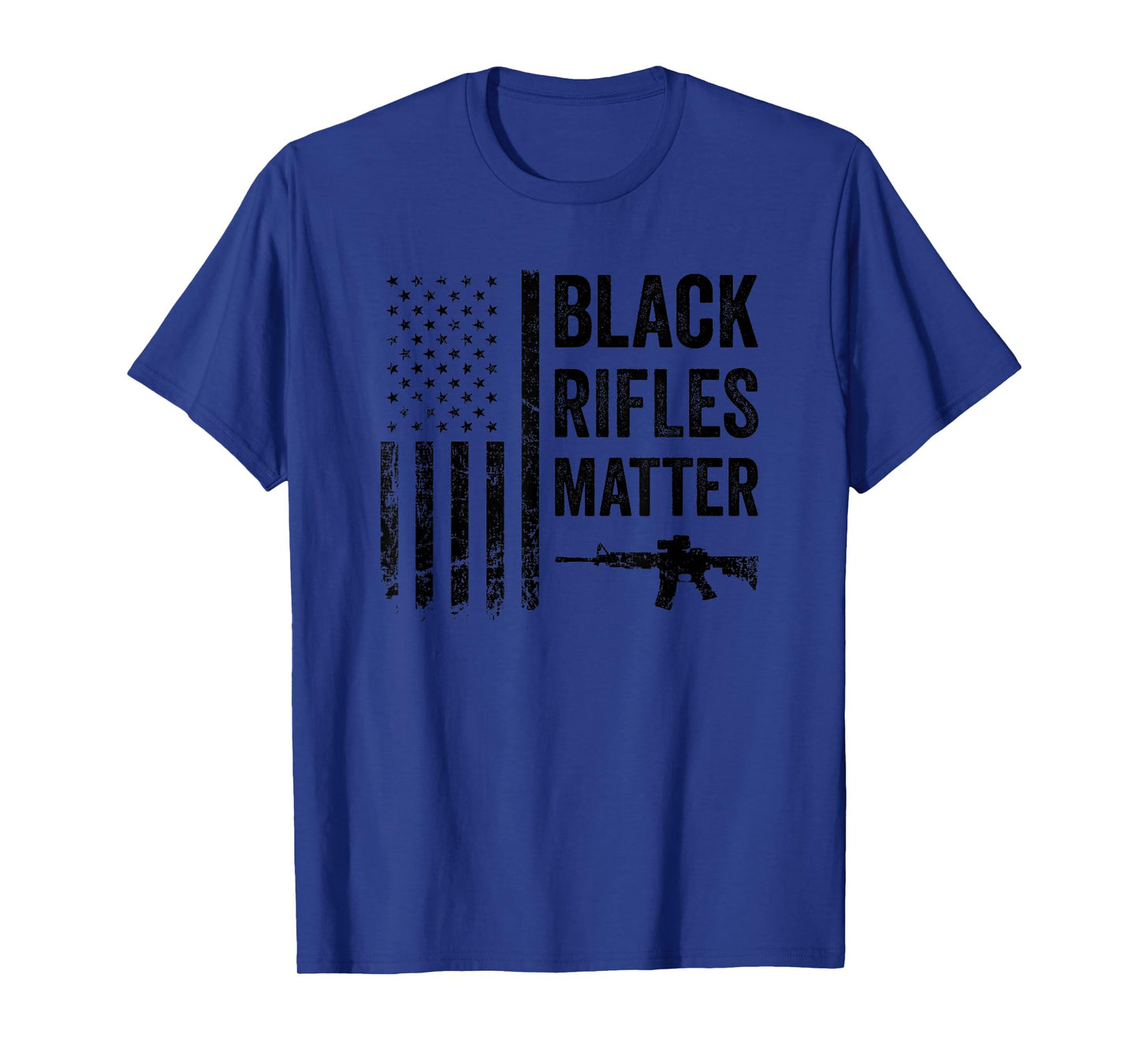 Black Rifles Matter - Funny Pro Gun Rights Camo USA Flag T-Shirt