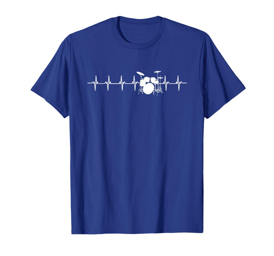 Drums Heartbeat for Drummers & Percussionists Drum Design T-Shirt