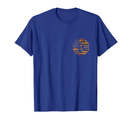 BTC Bitcoin American Flag Crypto Revolution 4th July USA Women Men T-Shirt