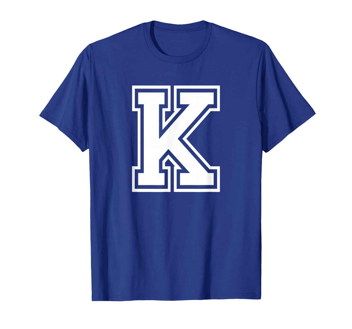 Letter K Name Initial Varsity Alphabet Monogram T-Shirt