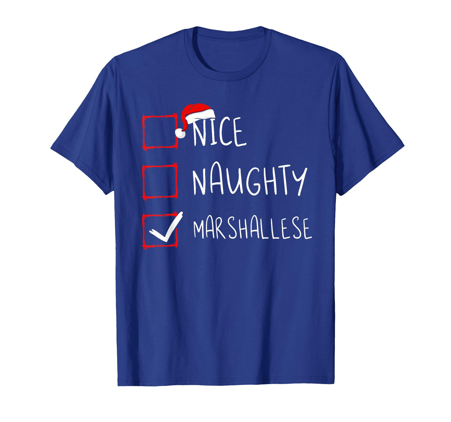 Nice Naughty Marshallese Christmas Marshall Islands Heritage T-Shirt