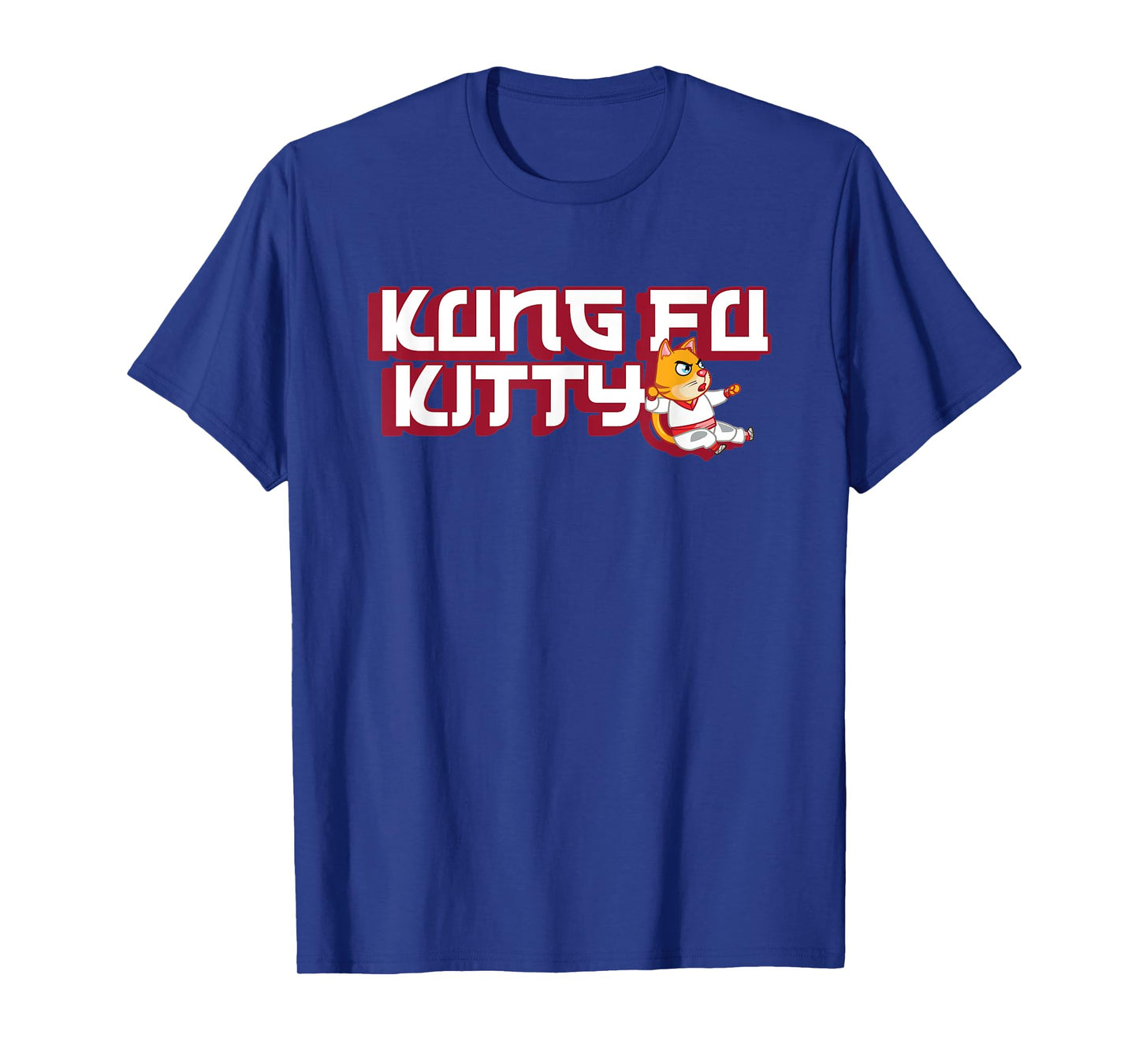 Kung Fu Kitty T-Shirt - Funny Cute Cat Kitten Martial Arts T-Shirt for Men Women Kids