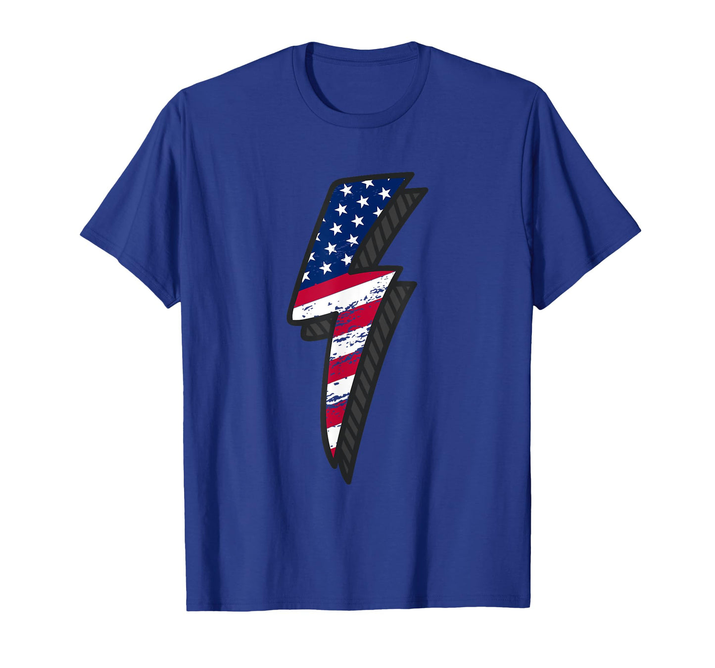 Vintage America Lightning Bolt American Flag 4th of July T-Shirt