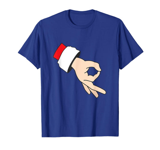 Circle Game Gotcha Inappropriate Christmas Santa Ok Hand T-Shirt