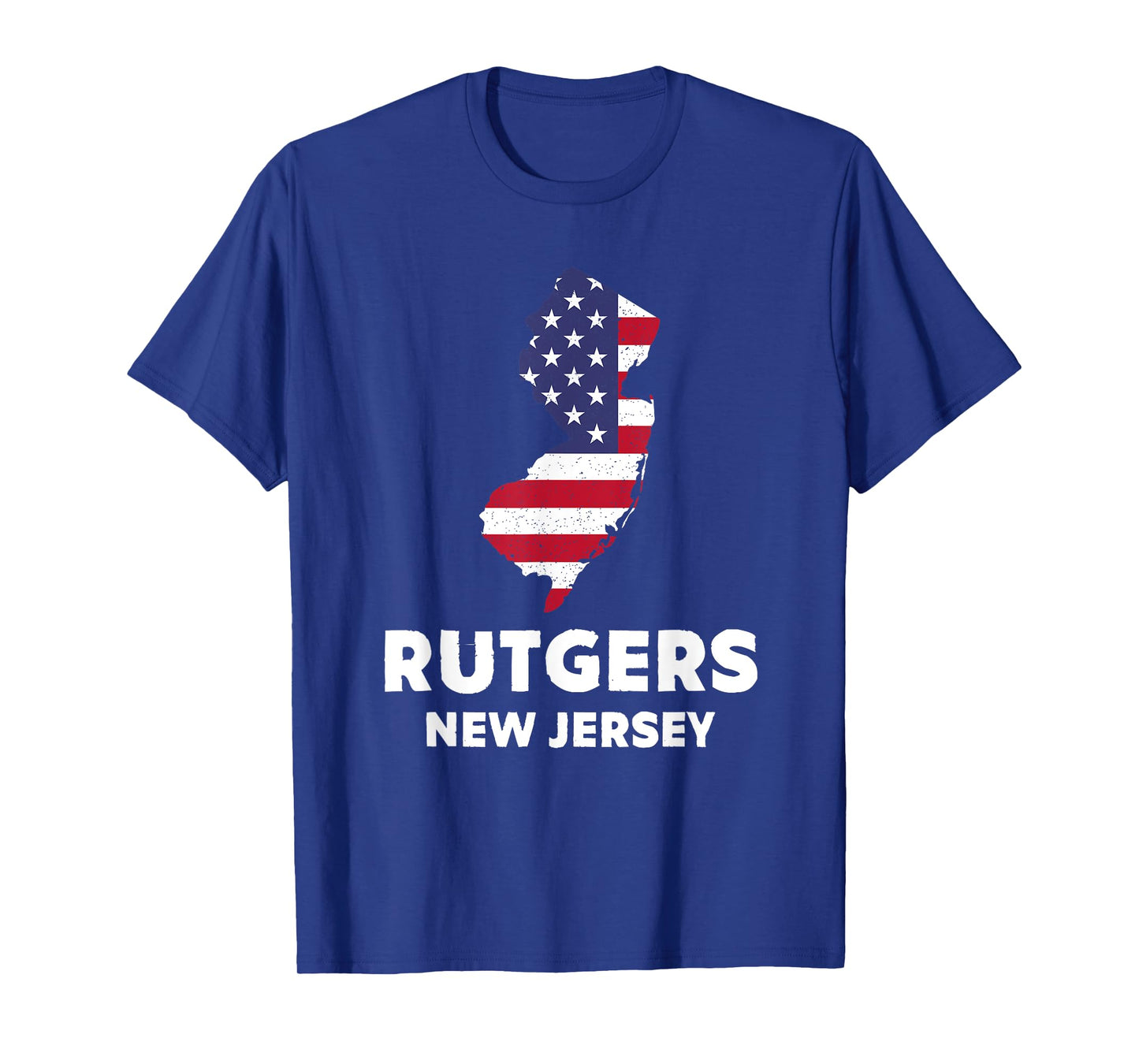 Distressed Patriotic USA Flag Rutgers, New Jersey T-Shirt for Women Men