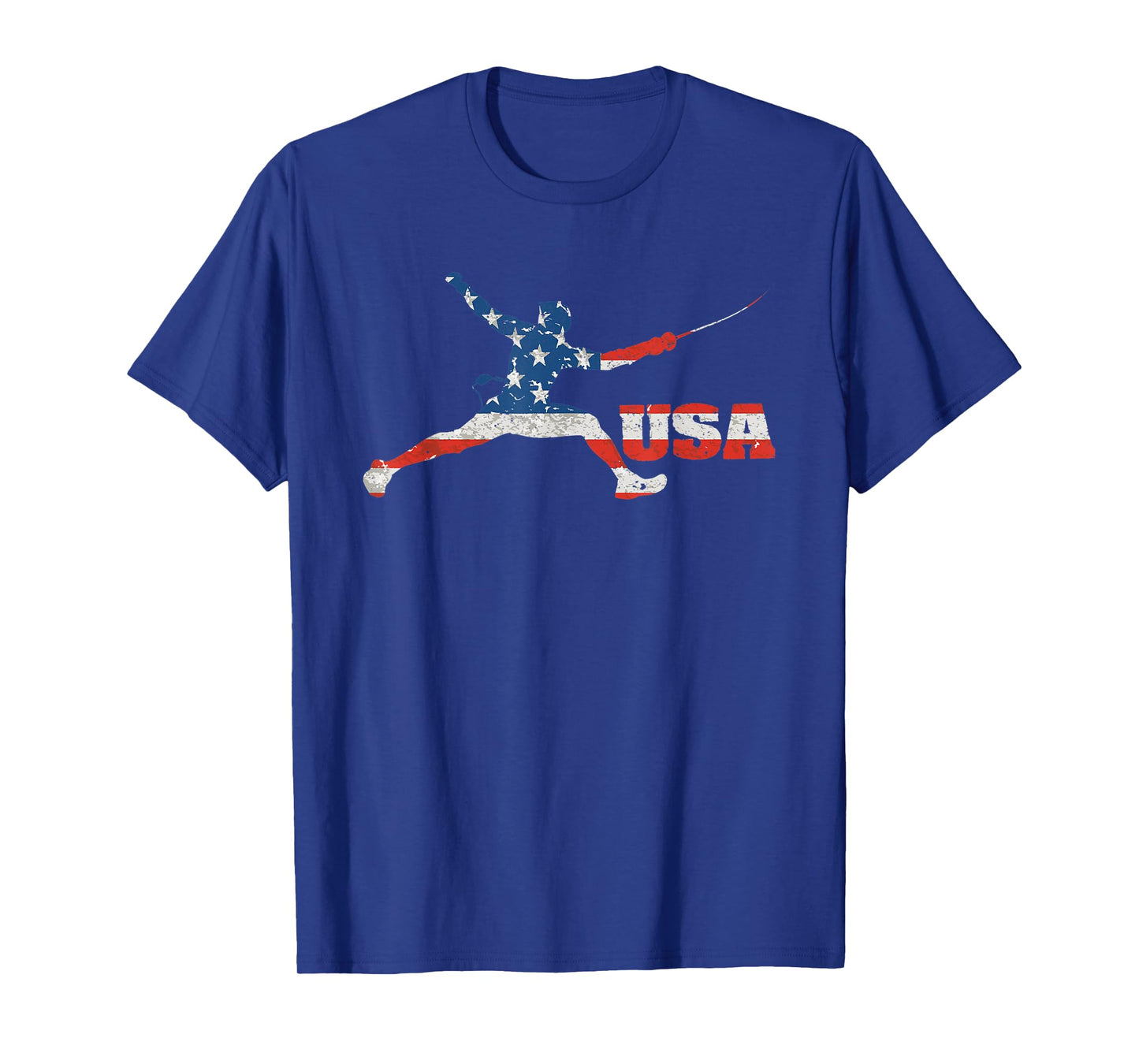 Fencing USA team American flag US Fencers epee men women T-Shirt