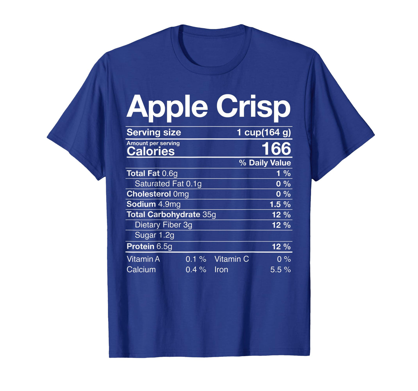 Apple Crisps Nutritional Fact Christmas Thanksgiving Gift T-Shirt