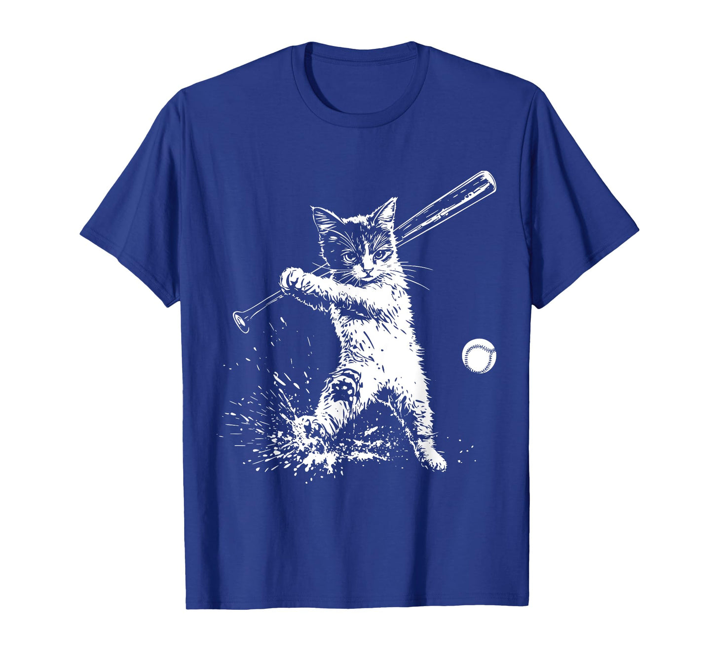 Funny Cat Baseball Graphic T-Shirt for Men Women Kids