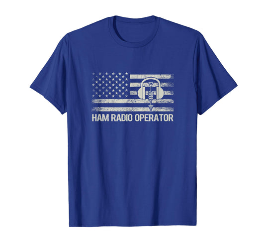 Ham Radio USA Flag Amateur Radio Ham Radio Operator T-Shirt