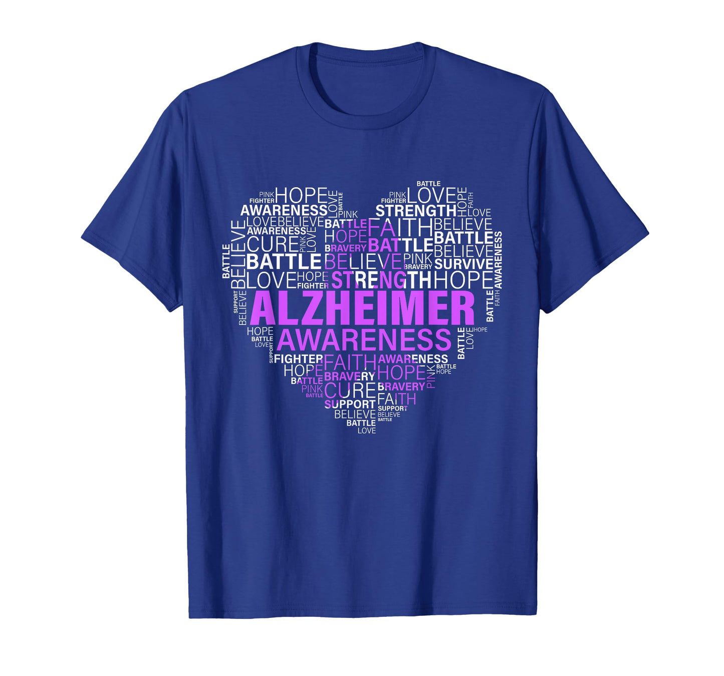 alzheimer awareness words support proud alzheimer warrior T-Shirt
