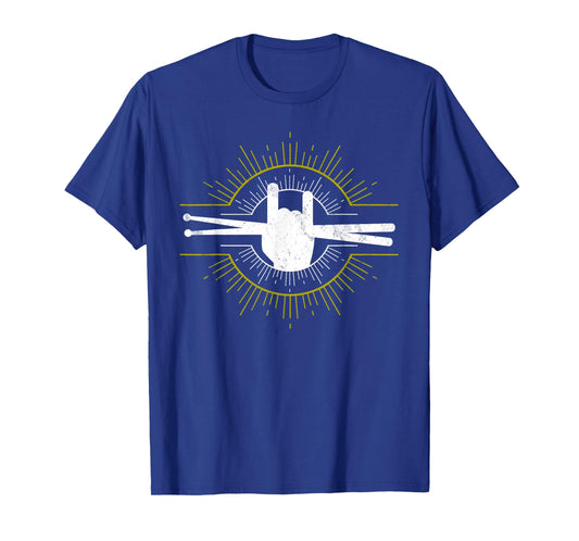 Drummer T-Shirt - Drum Sticks Rock & Roll Music Shirt Gift T-Shirt