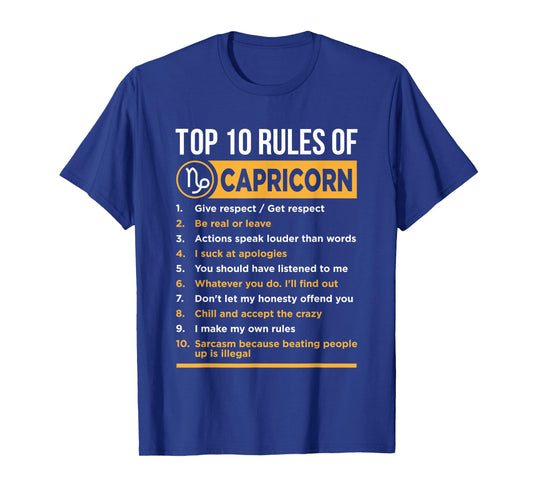 Capricorn Traits Facts Horoscope Zodiac Astrological Sign T-Shirt