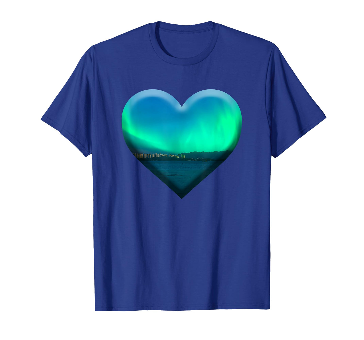 Northern Light Aurora Borealis Heart Shape Love Nature Sky T-Shirt