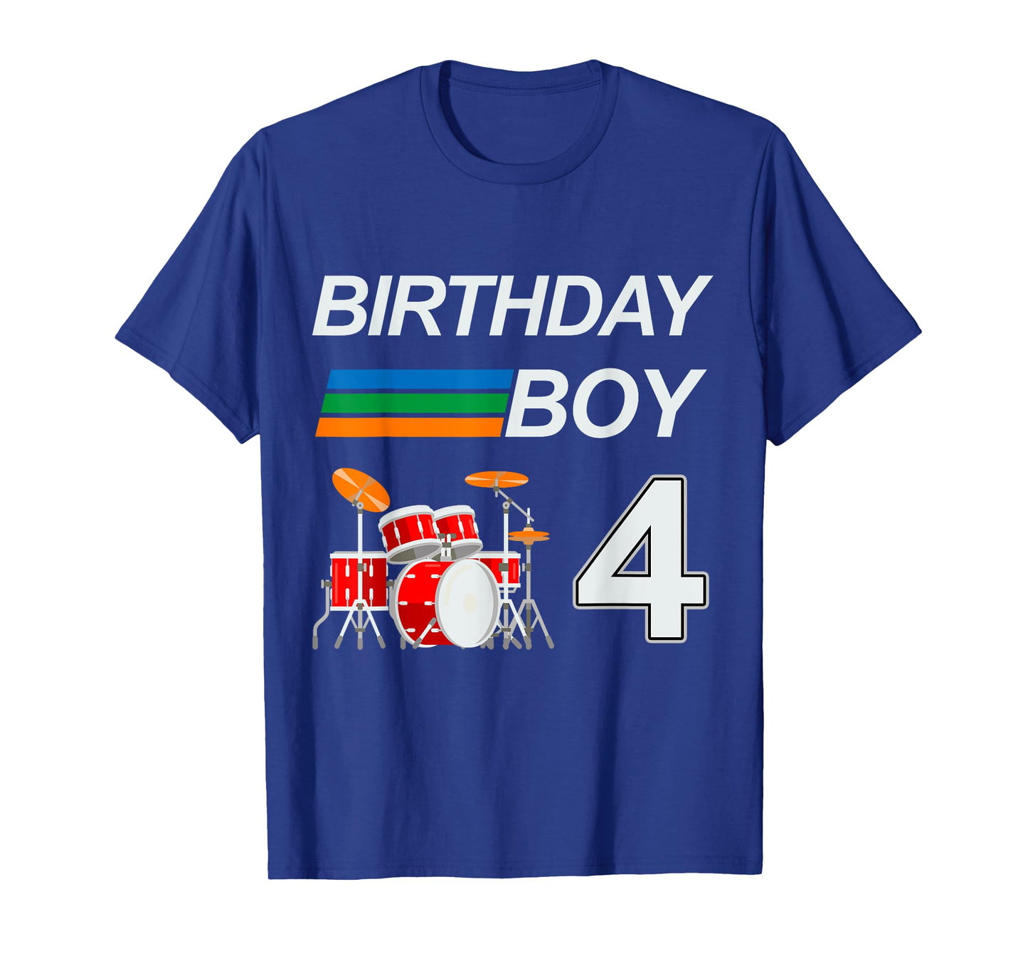Drummer Drum Sets Birthday Boy 4 Years Old Boys Kid T-Shirt
