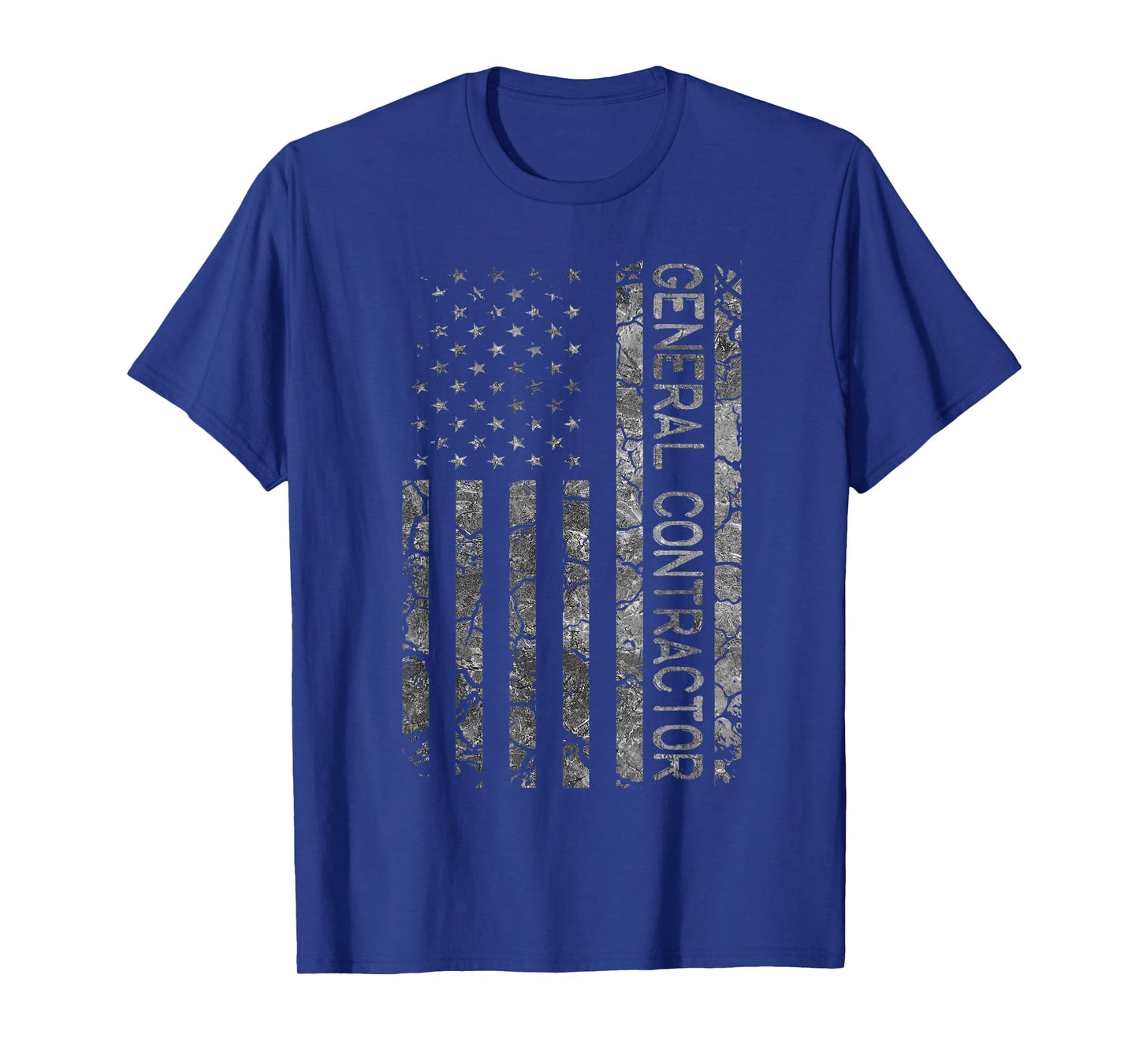 American Flag Job Title Worker Funny General Contractor Women Men T-Shirt