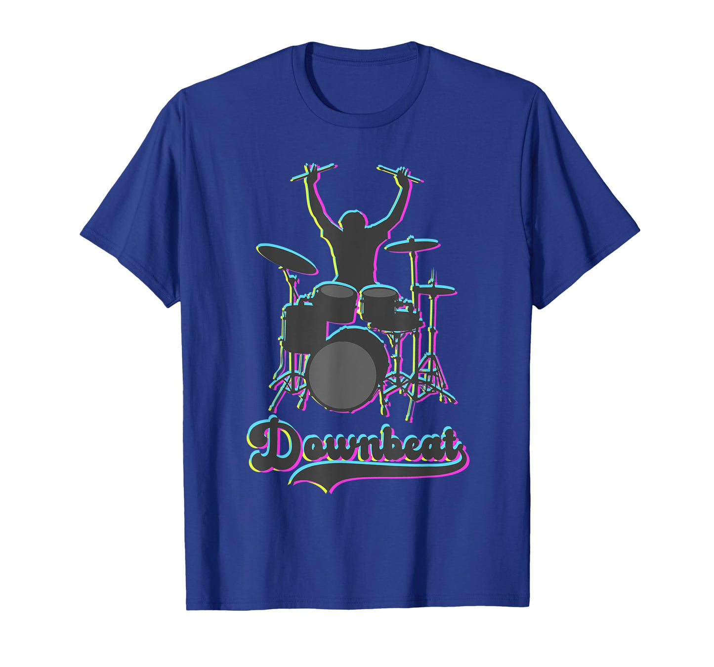 Downbeat Drummer Drumming Drums Drumset Glitch Percussion T-Shirt