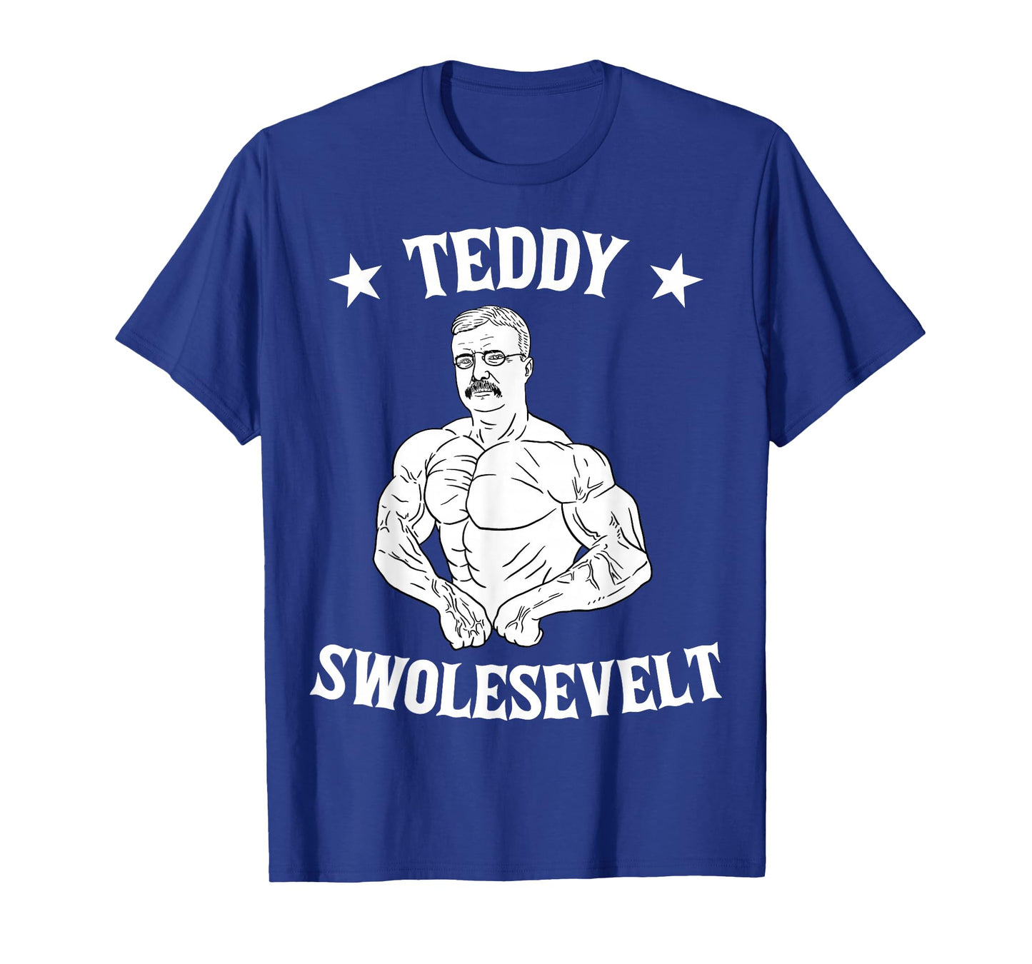 Teddy Roosevelt Theodore Swolesvelt Body Building USA Flag T-Shirt