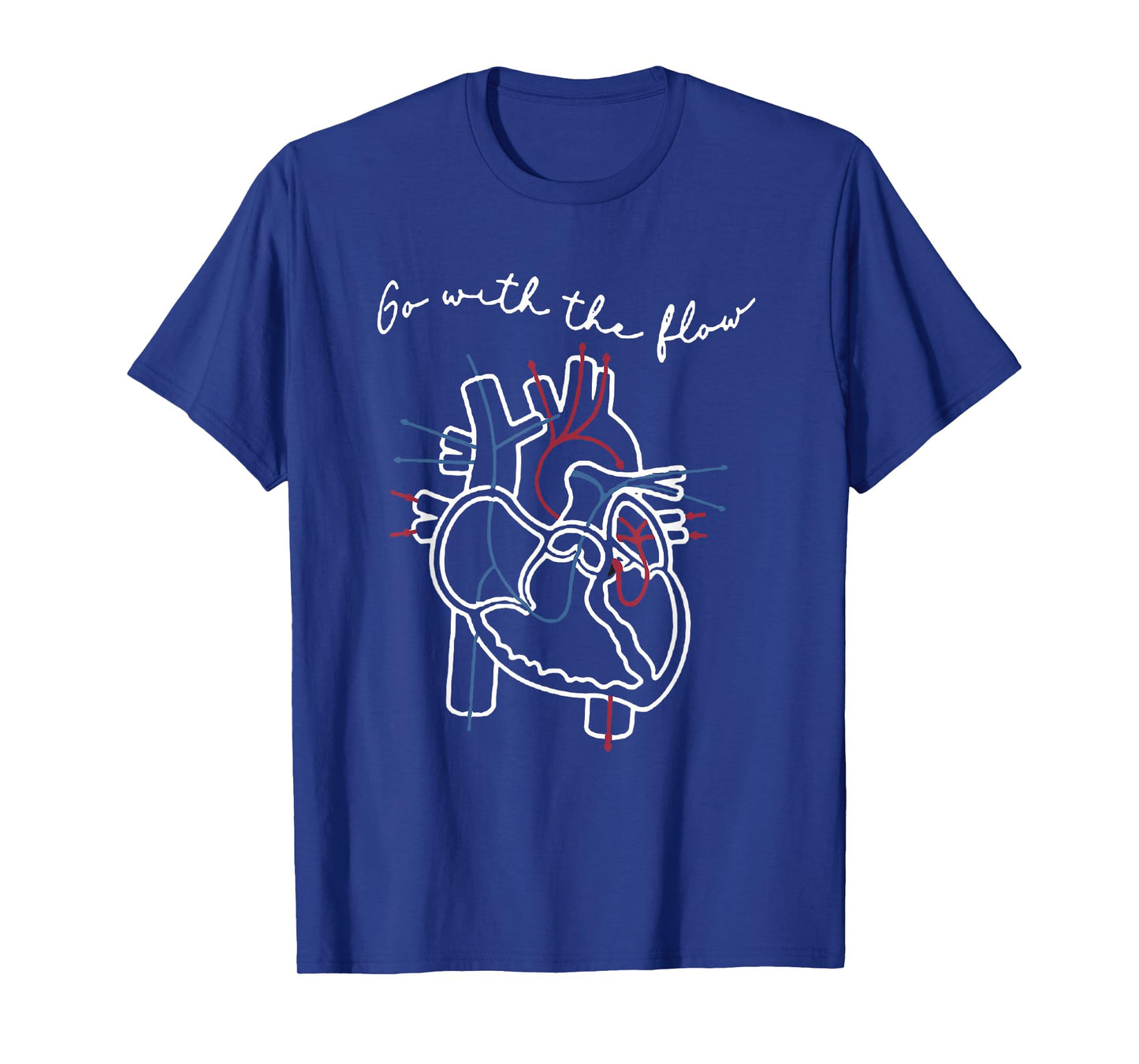 CVICU Cardiac Nurse Anatomy Cardiology Human Heart Flow T-Shirt