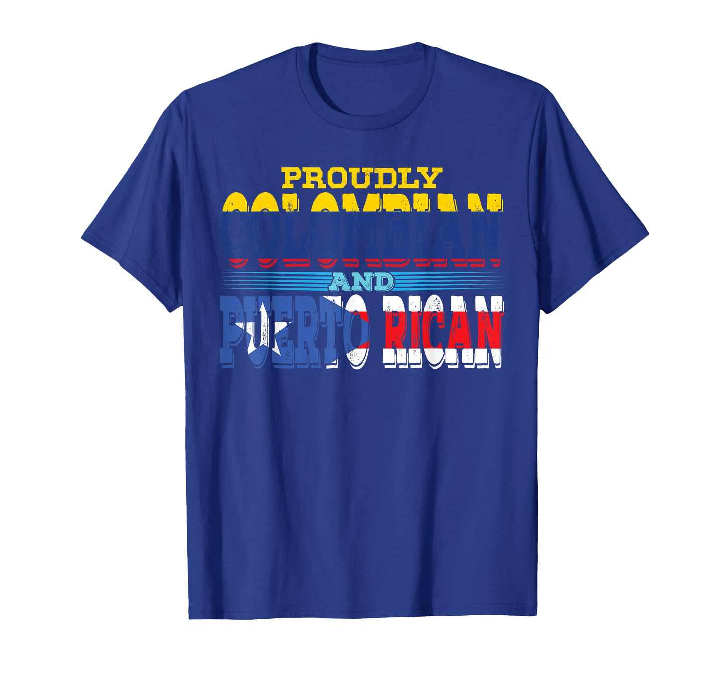 Puerto Rico Colombia Flag Half Puerto Rican Half Colombian T-Shirt