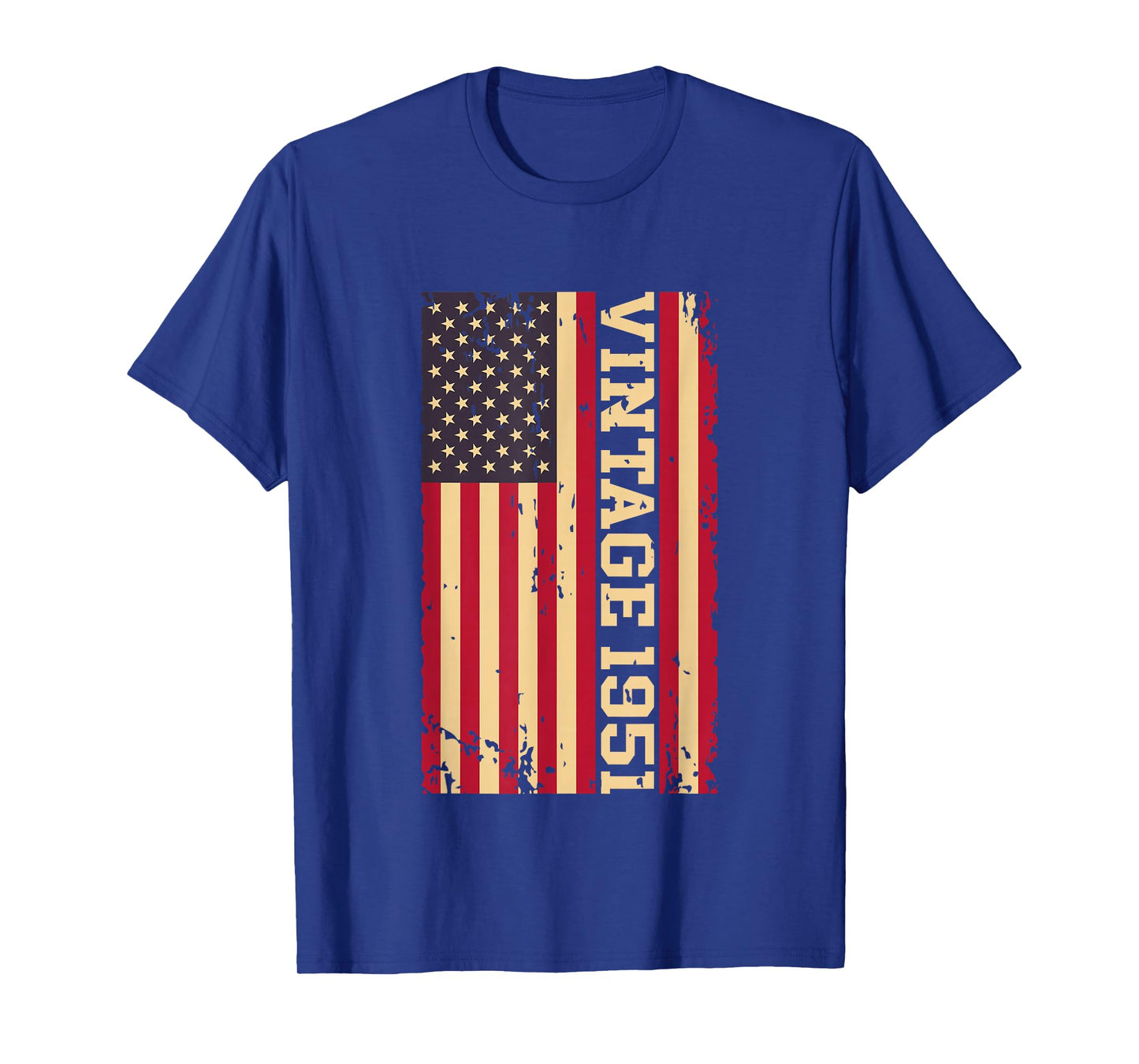 1951 Vintage 74th Birthday 74 Years Old American USA Flag T-Shirt