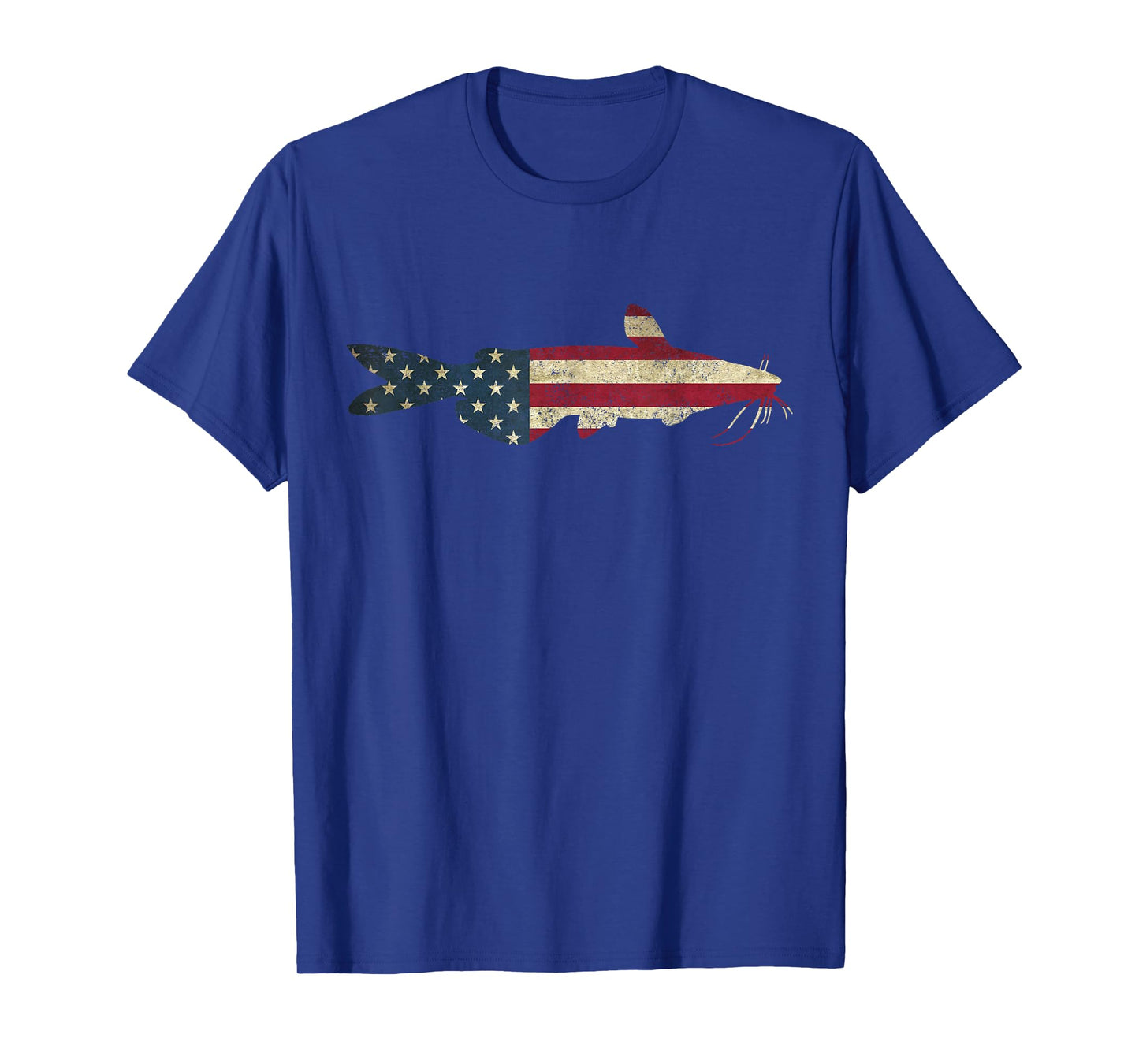 Catfish American Flag Catfish Patriotic Fisherman T-Shirt